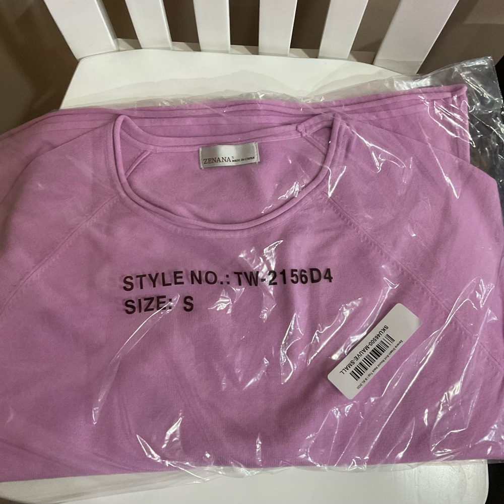 Zenana Dream Knit Round Neck Top - Mauve - Picture 5 of 5